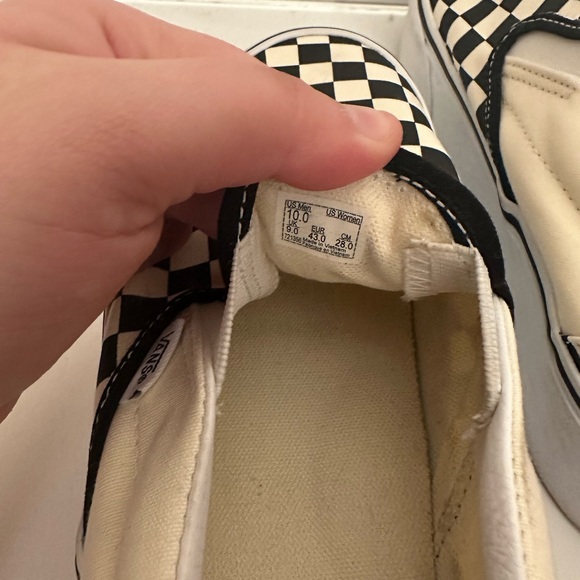 Lightly worn Vans Checkered Print Slip on Platform - Picture 2 of 5